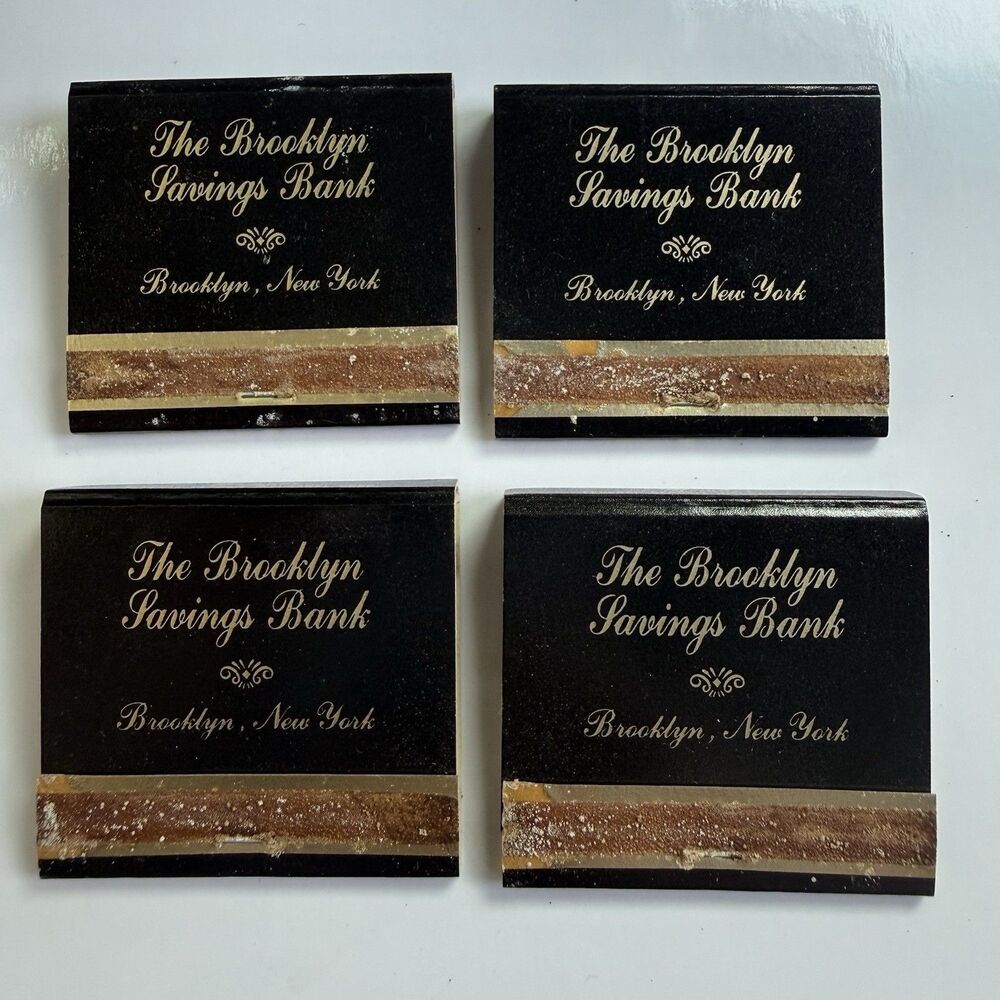 Vintage Matchbook The Brooklyn Savings Bank NY Lot Of 4 Full Advertising